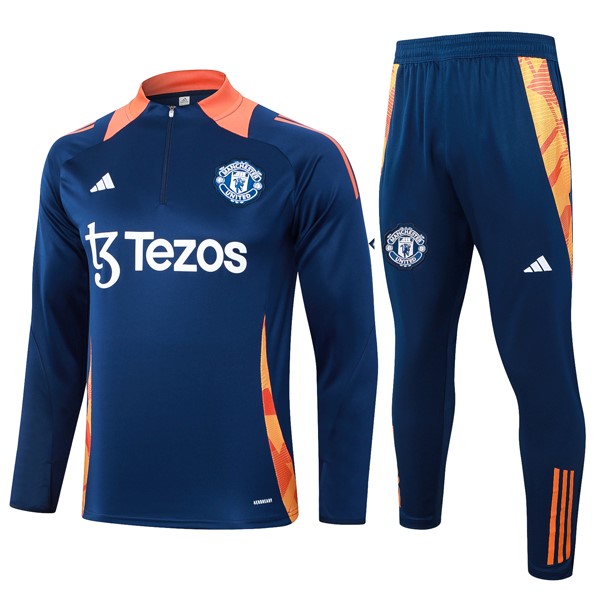 Sudadera De Training Manchester United 2024 2025 Azul 3